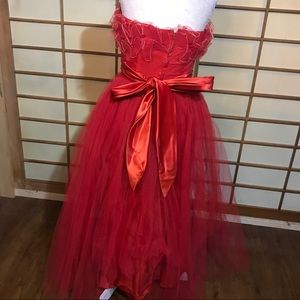 Vintage Dresses - vintage red tulle prom dress vlv 50s rockabilly Vintage Dresses - vintage red tulle prom dress vlv 50s rockabilly